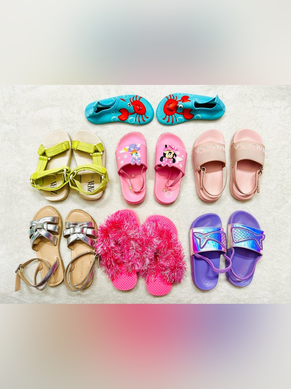 Huge lot Girls Shoes,Sandals, Size US 9/10 Zara,Disney,Crewcuts Excellent Condit